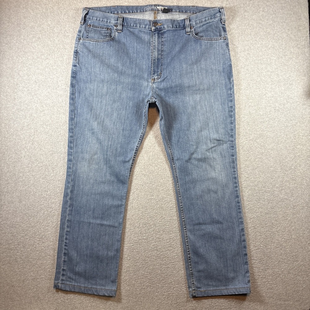 Carhartt Relaxed Fit Mens 42x32 Medium Wash Blue Jeans Straight Leg Rugged Flex